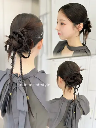 ヘアアレンジ 名古屋/艶カラー🫧 /アレンジ/ショートのヘアスタイル