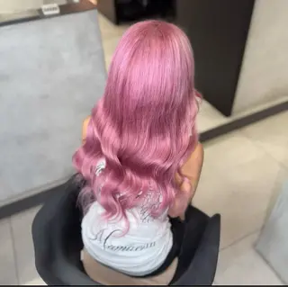 ロング カラー 大阪 梅田/ ハイトーン/エクステのヘアスタイル