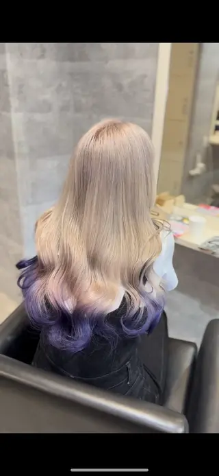 ロング カラー BEL所属・三池 ブルノのヘアスタイル