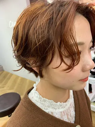 ショート カラー パーマ パーマ/ボブ/ 神戸/豊浦翔太のヘアスタイル