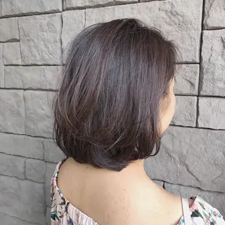 ミディアム 店長/mao/ 前髪/顔周りカットのヘアスタイル