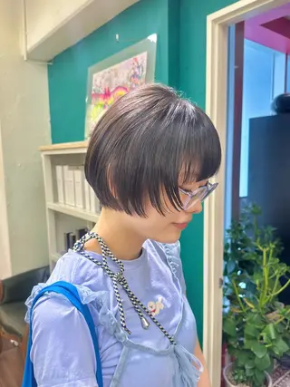 ショート カラー \脱・うねり& 広がり/gite菊のヘアスタイル