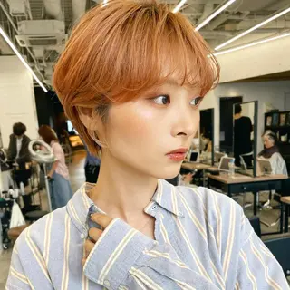 ショート パーマ レイヤー/ショート透 明感カラー/西田祐賀のヘアスタイル