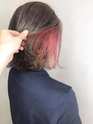 ショート レイヤー×縮毛矯正 深見 拓のヘアスタイル