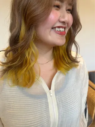 セミロング カラー Hair.Eye&Relax Amor所属・松原 菜々子のヘアスタイル