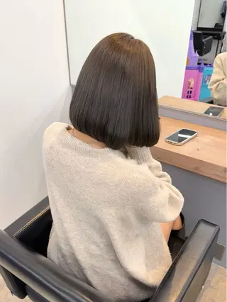 ショート カラー グレージュ/レイヤー /ボブ/moyu🎀のヘアスタイル