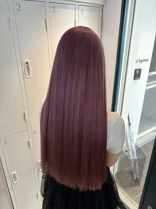 ロング カラー 艶髪ブリーチ/レイヤ ー/竹本幸希のヘアスタイル