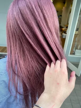 セミロング カラー ヘアアレンジ lani 天神大名/ブリーチのヘアスタイル