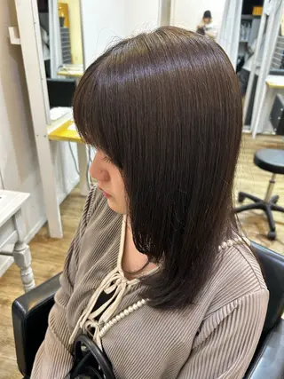 ロング シオン/艶髪カラー/ 韓国ヘアのヘアスタイル