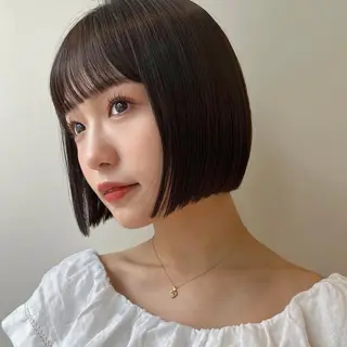ショート カラー 🌱小顔ヘア/ボブ ミディアム/双葉🌱のヘアスタイル