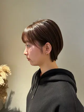 ショート カラー 👑ショート/ボブ /銀座/ニシオカ👑のヘアスタイル