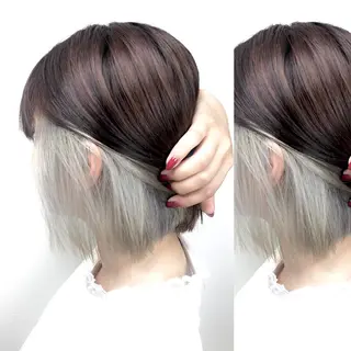 ミディアム カラー ヘアアレンジ メンズパーマ名人 TAKUMAのヘアスタイル