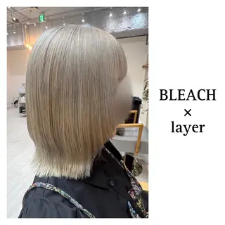 セミロング レイヤーカット・ 縮毛矯正 星野のヘアスタイル