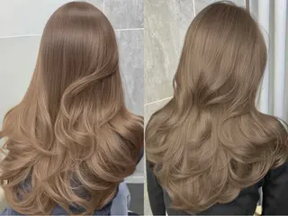 ロング カラー 顔まわりの神様✨ 透明感カラー藤嶋秀幸のヘアスタイル