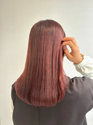 カラー 🫒🫒ブリーチなし 艶カラー🫒ヤマシロのヘアスタイル