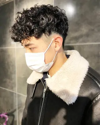 パーマ ヘアアレンジ メンズ ainico+所属・メンズ特化✂️栗原 侑也のヘアスタイル