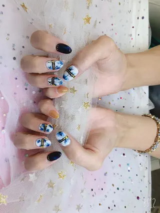 ネイル 🦋ネイルサロン ブラン🌈ゆりのネイルデザイン