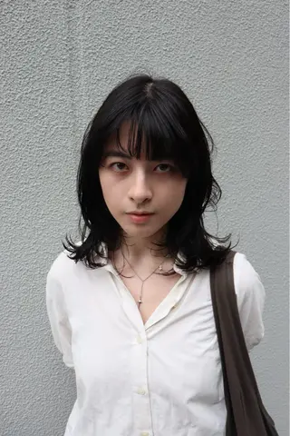 ミディアム カラー 似合わせカット /パーマ岡本淳平のヘアスタイル