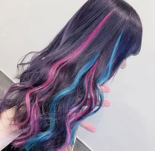 ロング カラー JUNS所属・派手髪 美容師JUNのヘアスタイル