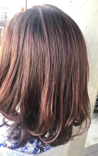 ミディアム カラー hair works raptureのヘアスタイル