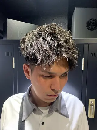 ショート メンズ メンズパーマ/難波/ 心斎橋　室園亮佑のヘアスタイル