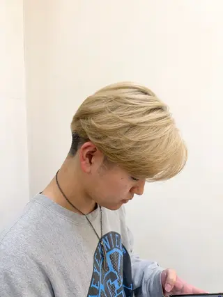 ミディアム パーマ メンズ メンズパーマ/ フェード　Tumのヘアスタイル