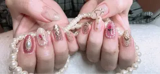 ミディアム ネイル 長さ出し専門 nynaのネイルデザイン