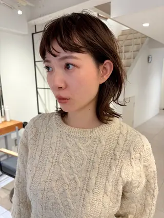 ミディアム Nary裏寺所属・Yuuna 京都美容室のヘアスタイル