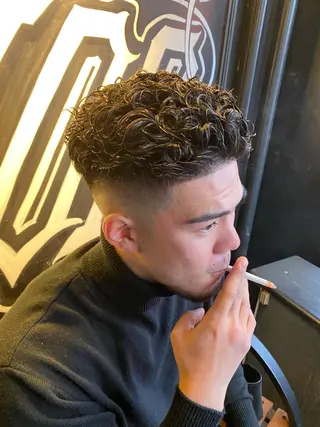 ショート パーマ BARBERSHOP NOR 店長YUTOのヘアスタイル