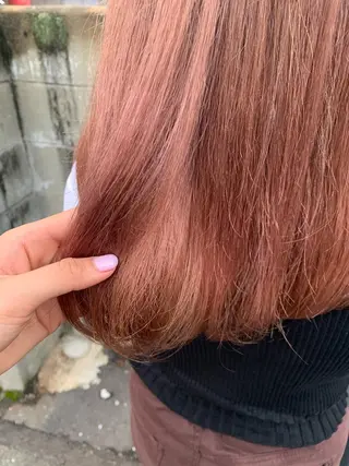 セミロング カラー hub hair レイヤー/透明感のヘアスタイル