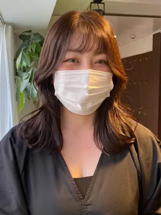 セミロング カラー ヘアアレンジ 韓国ヘア×髪質 改善🇰🇷シオリのヘアスタイル