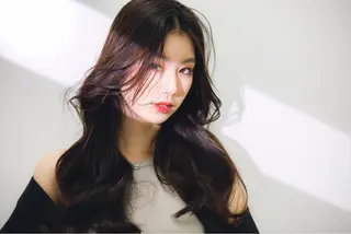 ロング カラー 韓国ハッシュカット/ 新宿/髪質改善/岡崎のヘアスタイル