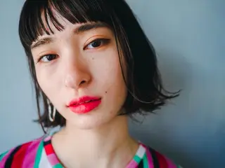 ミディアム カラー パーマ マツエク・マツパ 水口 英里のヘアスタイル