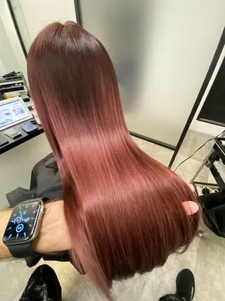 ロング カラー ヘアアレンジ 【艶髪×韓国風】 毛流れ職人 RYOのヘアスタイル