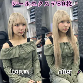 ミディアム カラー シールエクステの女神 🍑Momo🍑のヘアスタイル