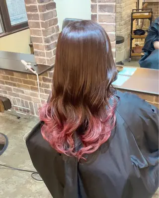 ロング カラー ACROあべの店所属・艶カラー/インナー /グラデ/大西小百合のヘアスタイル