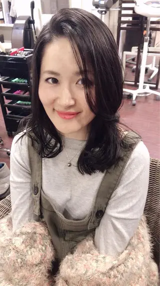 ミディアム カラー ママ美容師 ＊ヒマワリのヘアスタイル