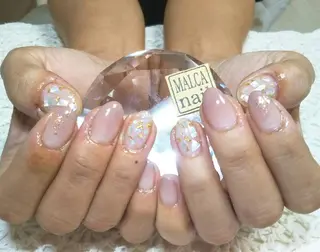 ヘアアレンジ パーマ セミロング ネイル キッズ マツエク・マツパ MALCAnail(マルカネイル)所属・荒木 莉奈のネイルデザイン