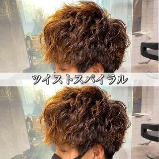 パーマ メンズ Loy所属・メンズヘア特化 パーマ 縮毛矯正🔷のヘアスタイル