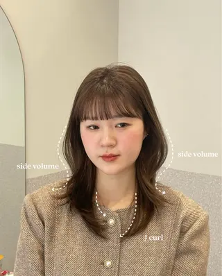 セミロング ❤︎︎韓国ヘア❤︎︎ 𝑺𝒉𝒊𝒉𝒐のヘアスタイル