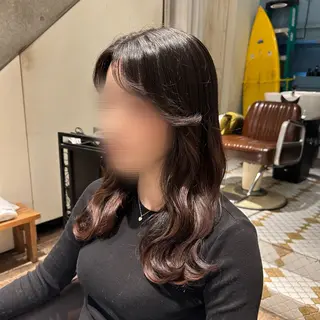 セミロング クロスパーマ×曲がる 縮毛矯正🫧あゆみのヘアスタイル