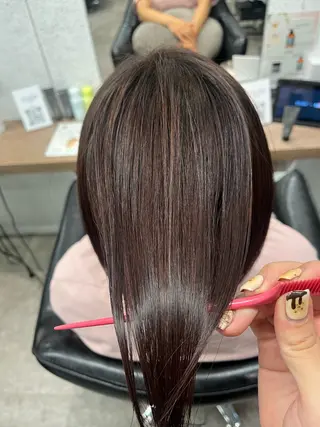 ミディアム カラー 🍓艶髪/艶カラー ハイトーン/しんたにのヘアスタイル