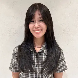 ロング カラー 縮毛矯正/ 輝く透明感カラー🌺のヘアスタイル