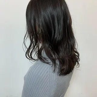セミロング 艶髪color💎髪 質改善ストレート大吉のヘアスタイル