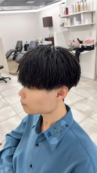 ショート パーマ メンズ 🏆メンズヘア特化 🥇代表りんぺーのヘアスタイル