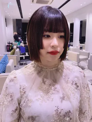 ミディアム 銀座/韓国レイヤー/ 艶カラー🍓原田侑依のヘアスタイル
