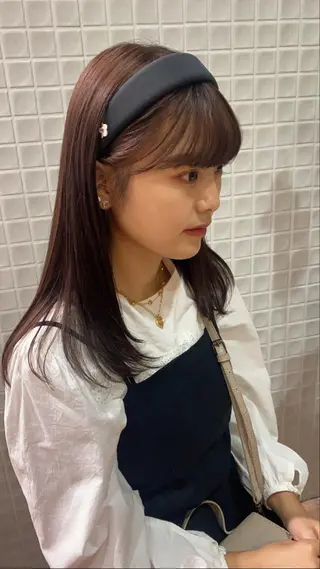 ロング 中村 友香のヘアスタイル