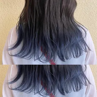 セミロング カラー ツキノキ ミナのヘアスタイル