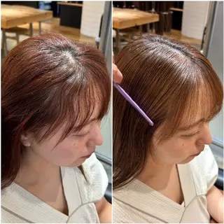 縮毛矯正💕艶カラー 金川萌萌のヘアスタイル