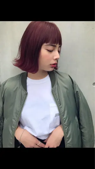 ショート HOODS hair salon所属・透明感カラー🌿ボブ ✨飛田　ケイのヘアスタイル